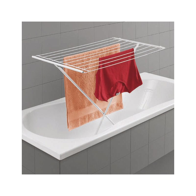 Metaltex wasdroogrek Como, drooglengte 8 meter, wit